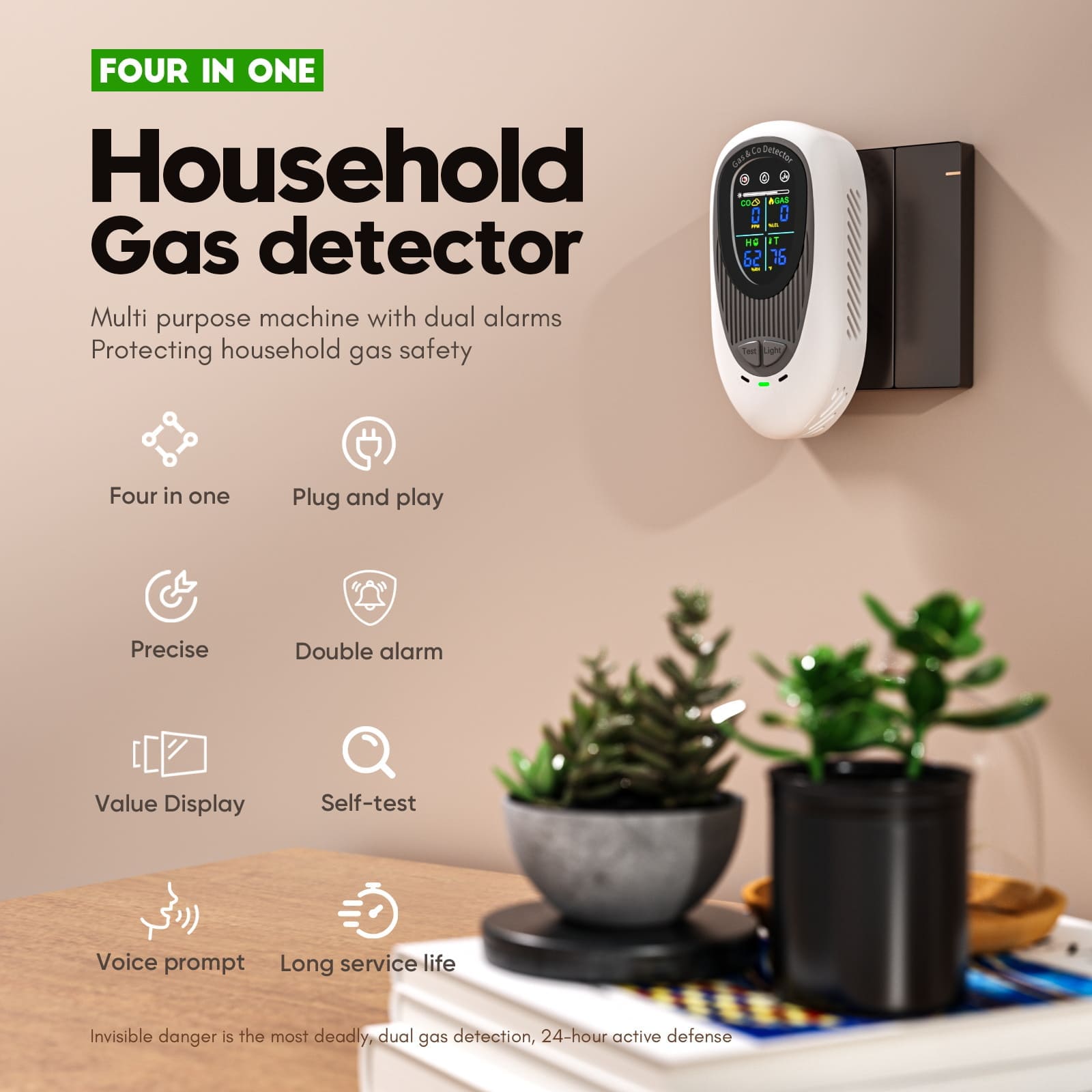 Gas Carbon Monoxide Temperature And Humidity Alarm (8)