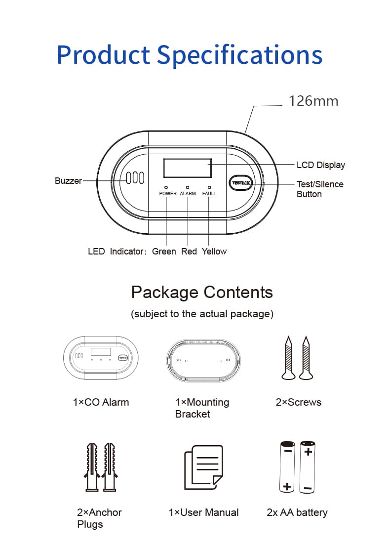 PGC10 Battery Power Carbon Monoxide Alarm (12)