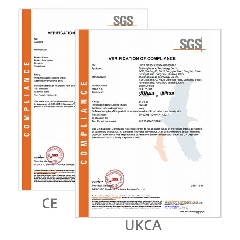 DHI-HY-BD1_Fire-Alarm-Infrared-Beam-Smoke-Detector-CERTIFICATION