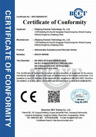 Addressable Explosion-proof Sounder Strobe CE