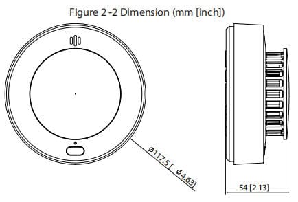 LoRa Smoke Alarm DHI-HY-L131_dimensions