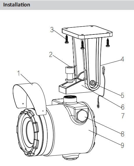 Point-type Infrared Flame Detector DHI-HY-IF43DA-EX-GYXF_installation