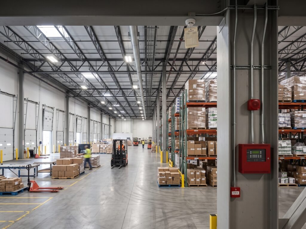 addressable fire alarm system applications - Warehouses and Logistics Centers