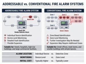 addressable vs conventional fire alarm system